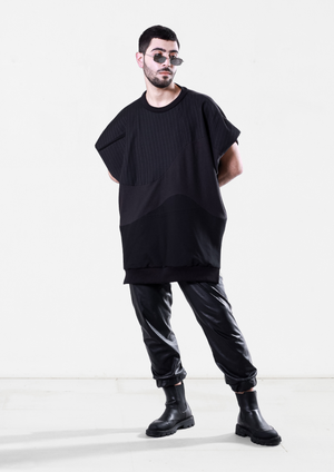 Waves Over-sized Sleeveless Sweater